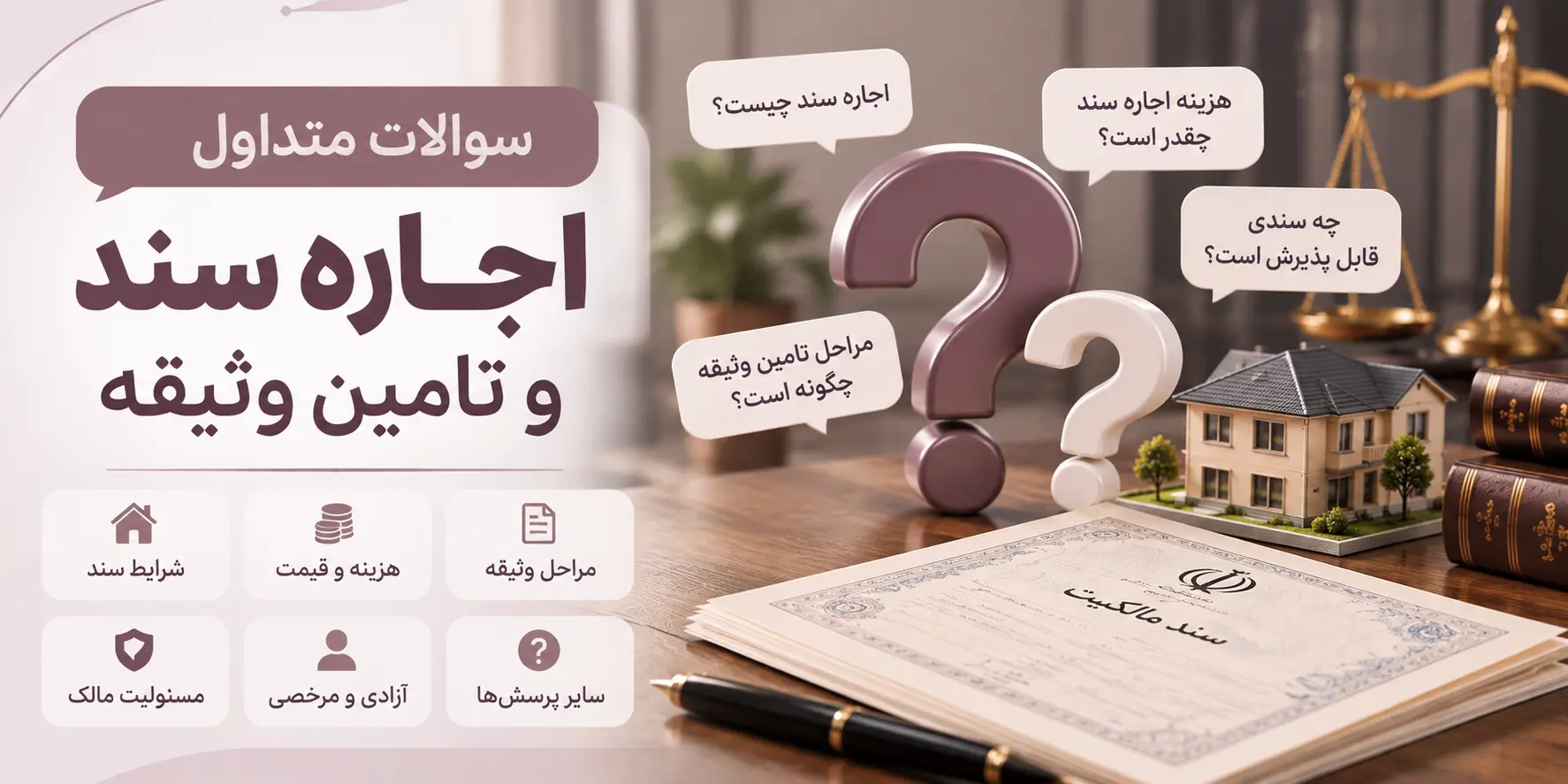 سوالات متداول در مورد اجاره سند 